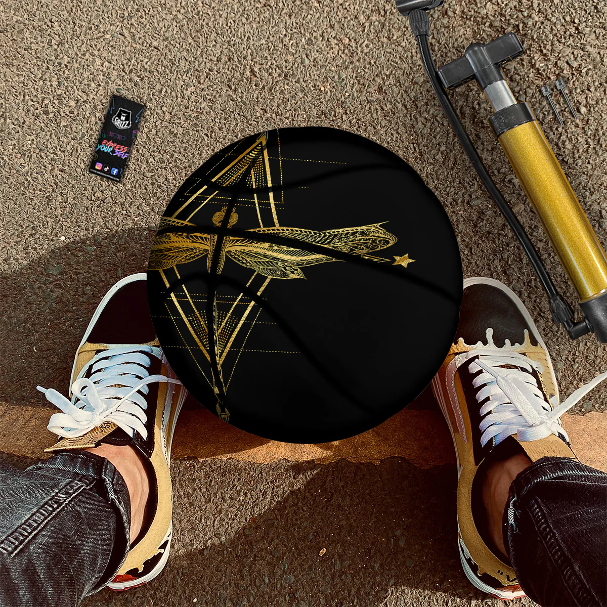 Dragonfly Boho Spiritual Print Basketball - Image 2