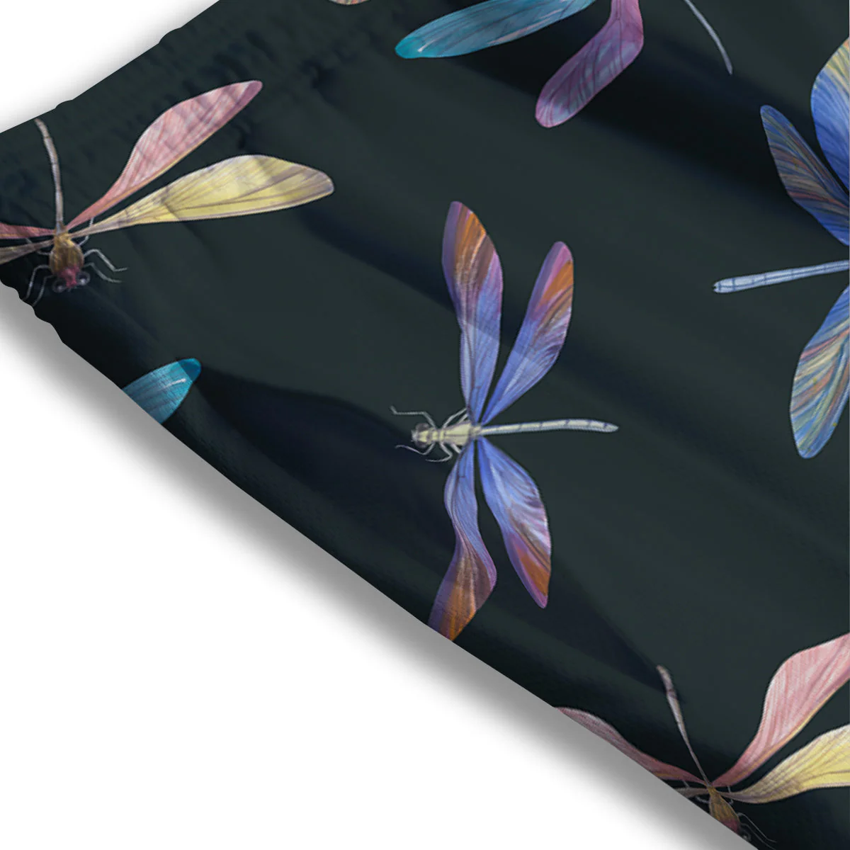 Dragonfly Vintage Print Pattern Mesh Shorts - Image 3
