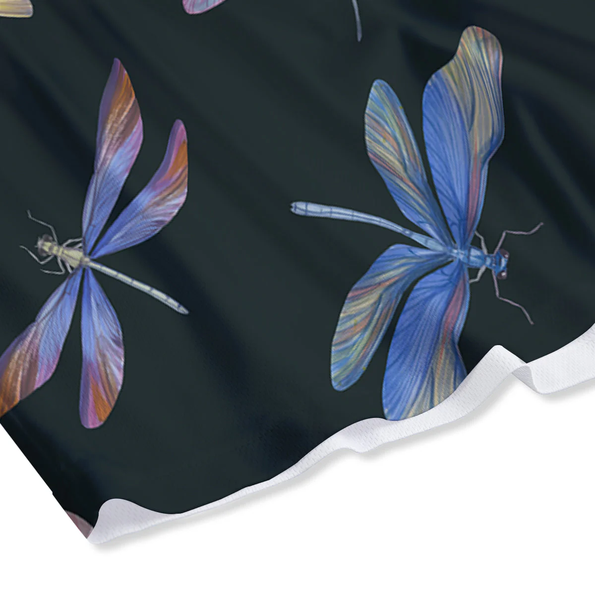 Dragonfly Vintage Print Pattern Mesh Shorts - Image 4