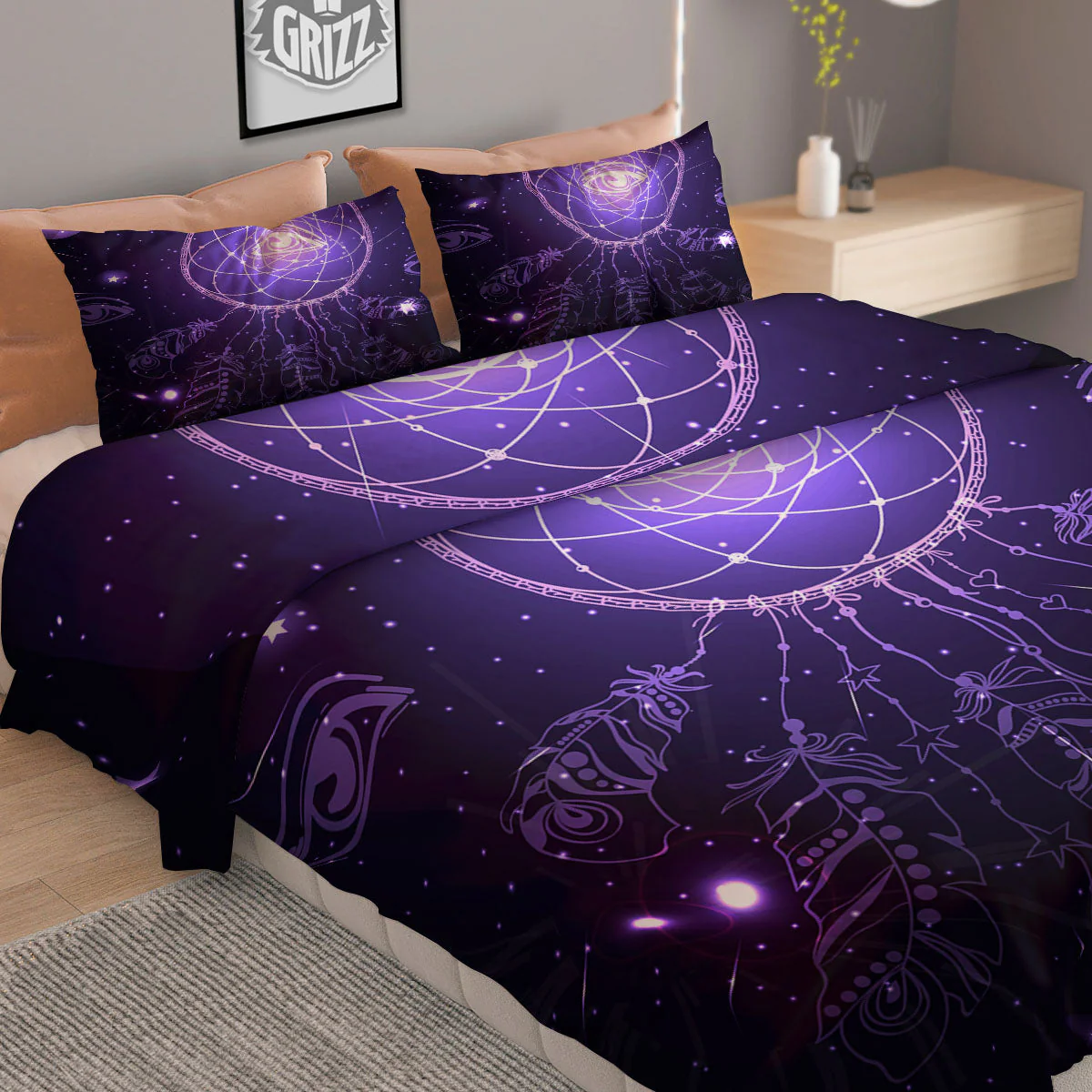 Dream Catcher Constellation Native Print Duvet Cover Bedding Set - Image 2