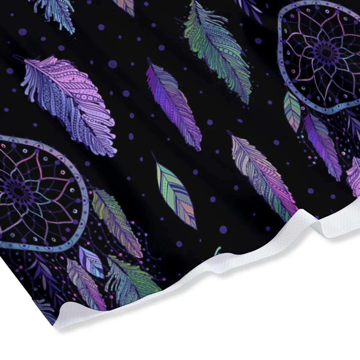 Dream Catcher Purple And Teal Print Pattern Mesh Shorts - Image 4
