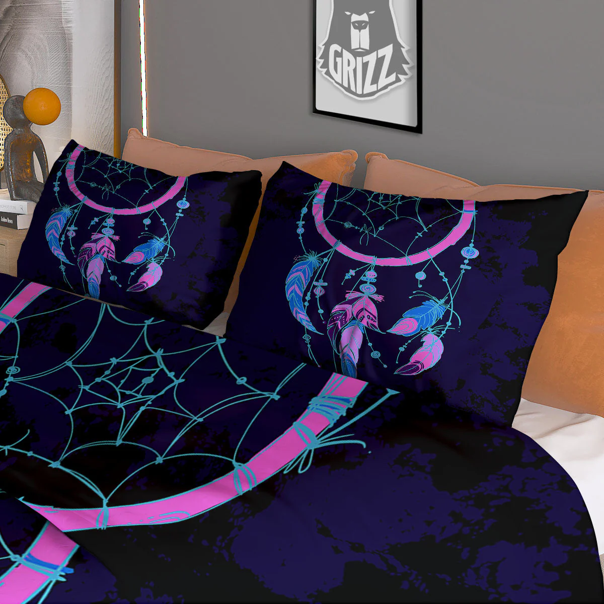 Dream Catcher Purple Native Print Duvet Cover Bedding Set - Image 3