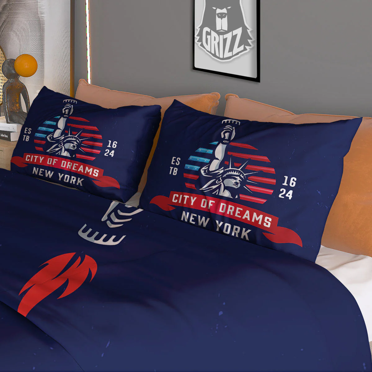 Dream Of Liberty American Print Duvet Cover Bedding Set - Image 3