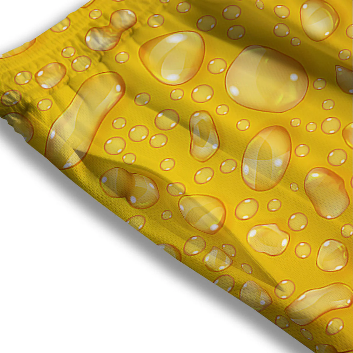 Drops Water On Beer Glass Print Mesh Shorts - Image 3
