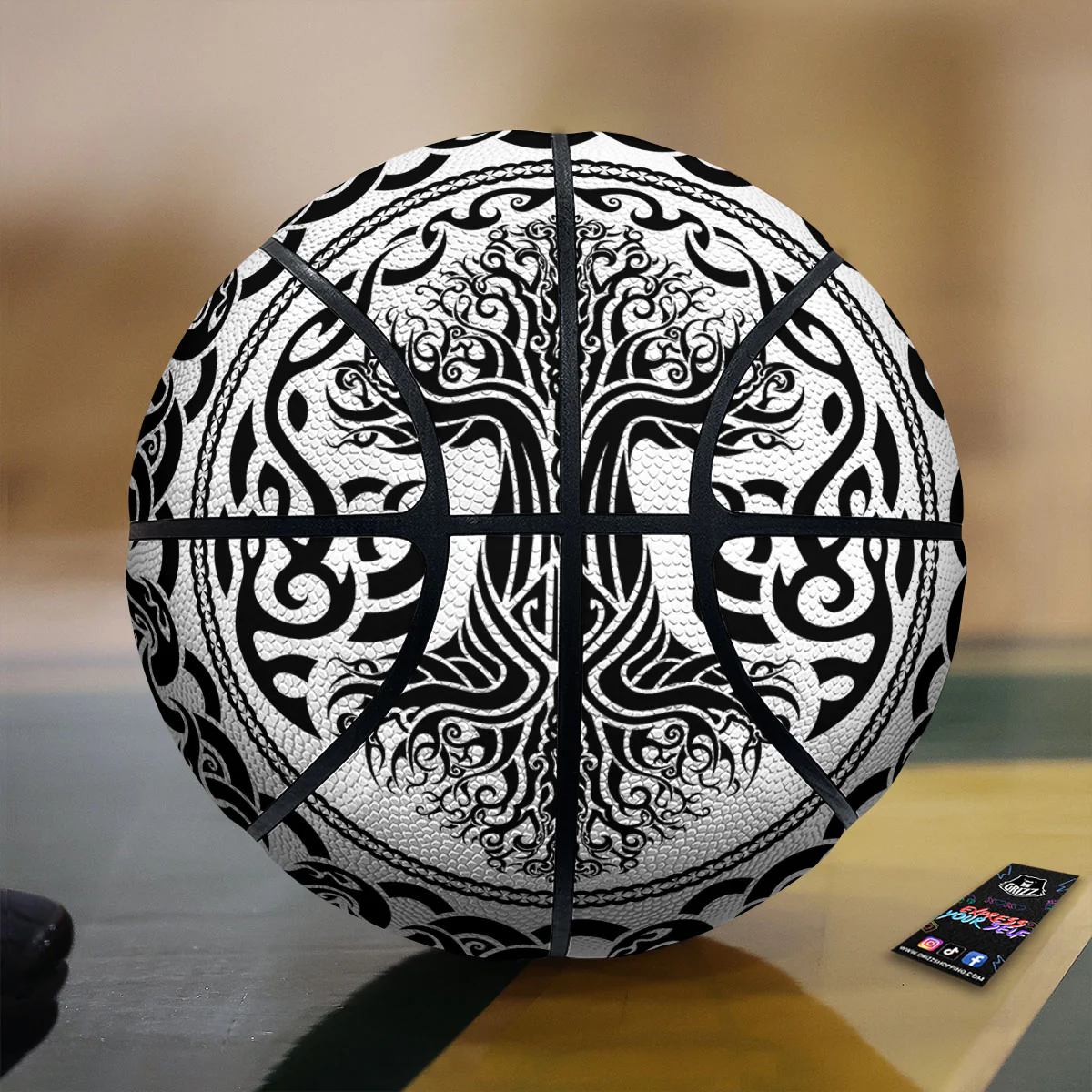 Druidic Yggdrasil Tree Print Basketball