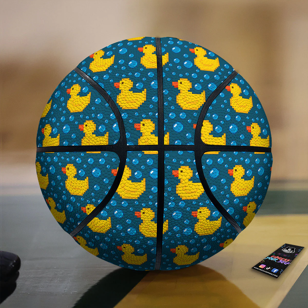 Duck Rubber Pixel Print Pattern Basketball