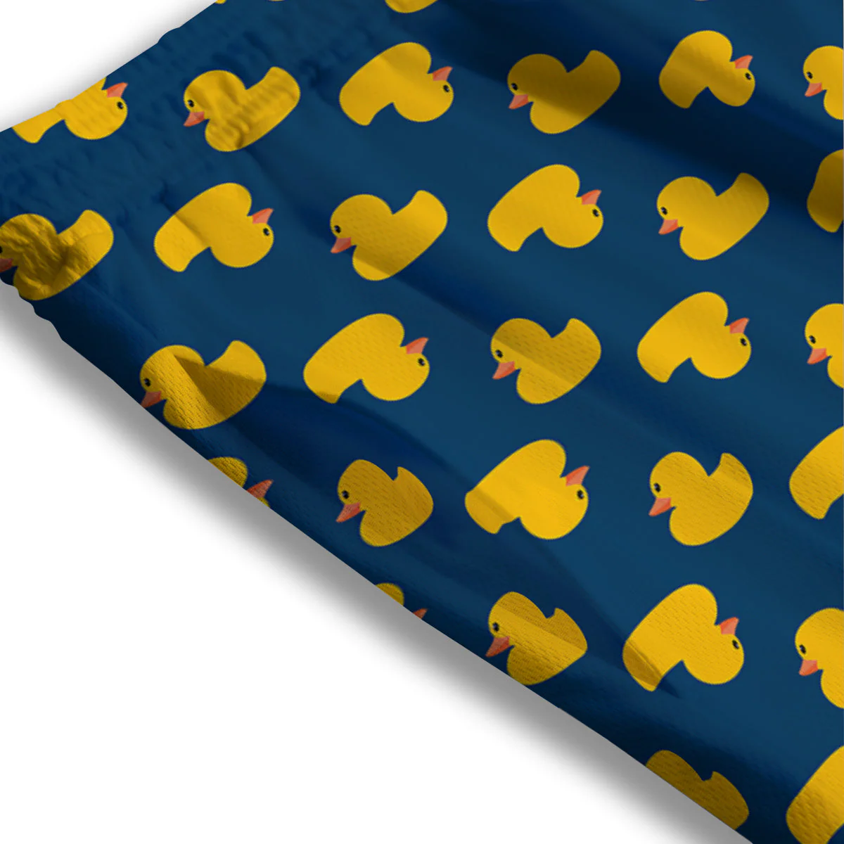 Ducks Rubber Yellow Print Pattern Mesh Shorts - Image 3