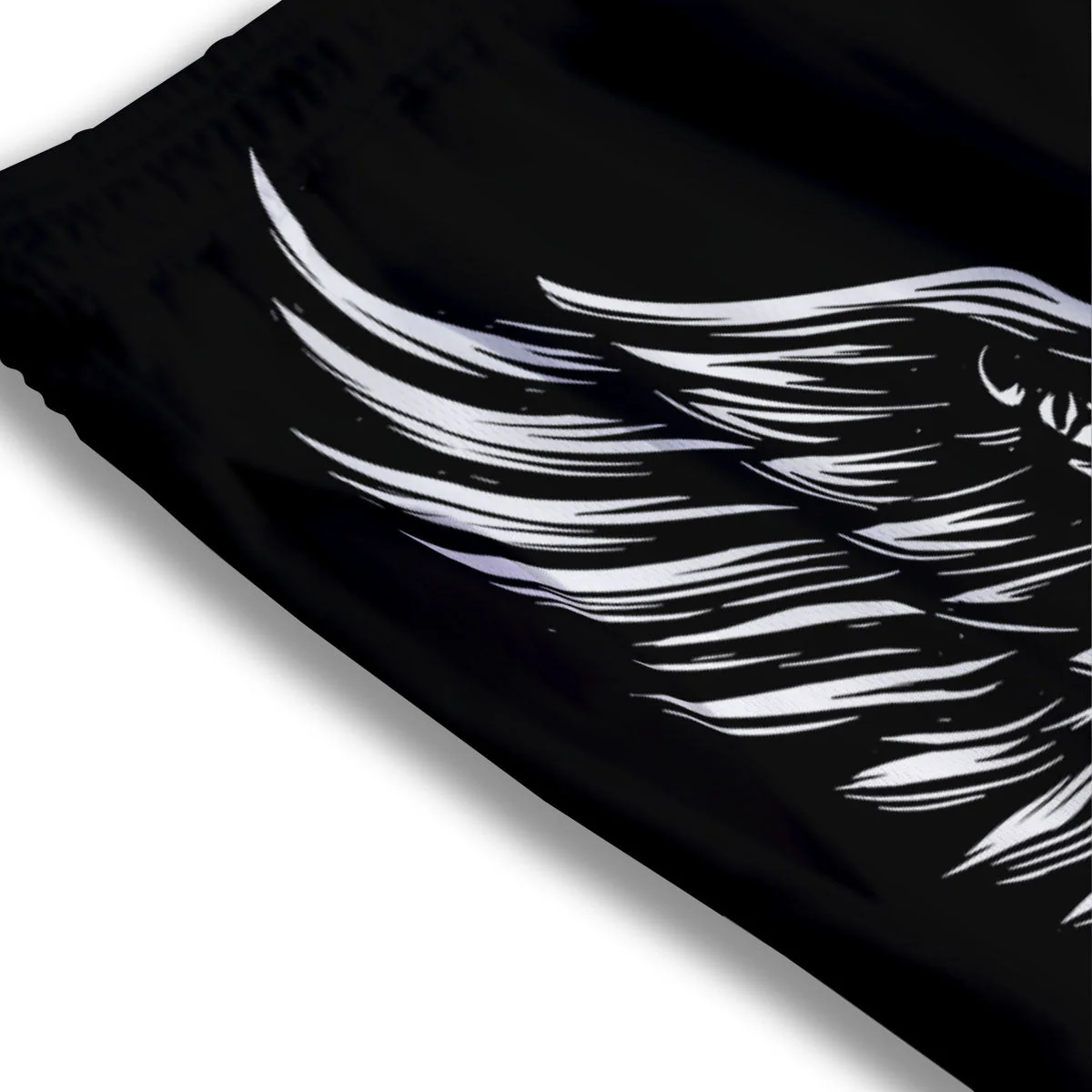 Eagle White And Black Print Mesh Shorts - Image 3