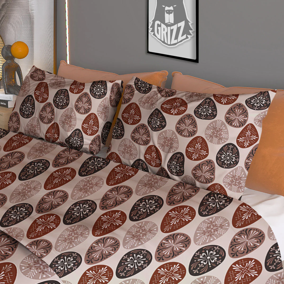Easter Eggs Bohemian Print Pattern Duvet Cover Bedding Set - Image 3
