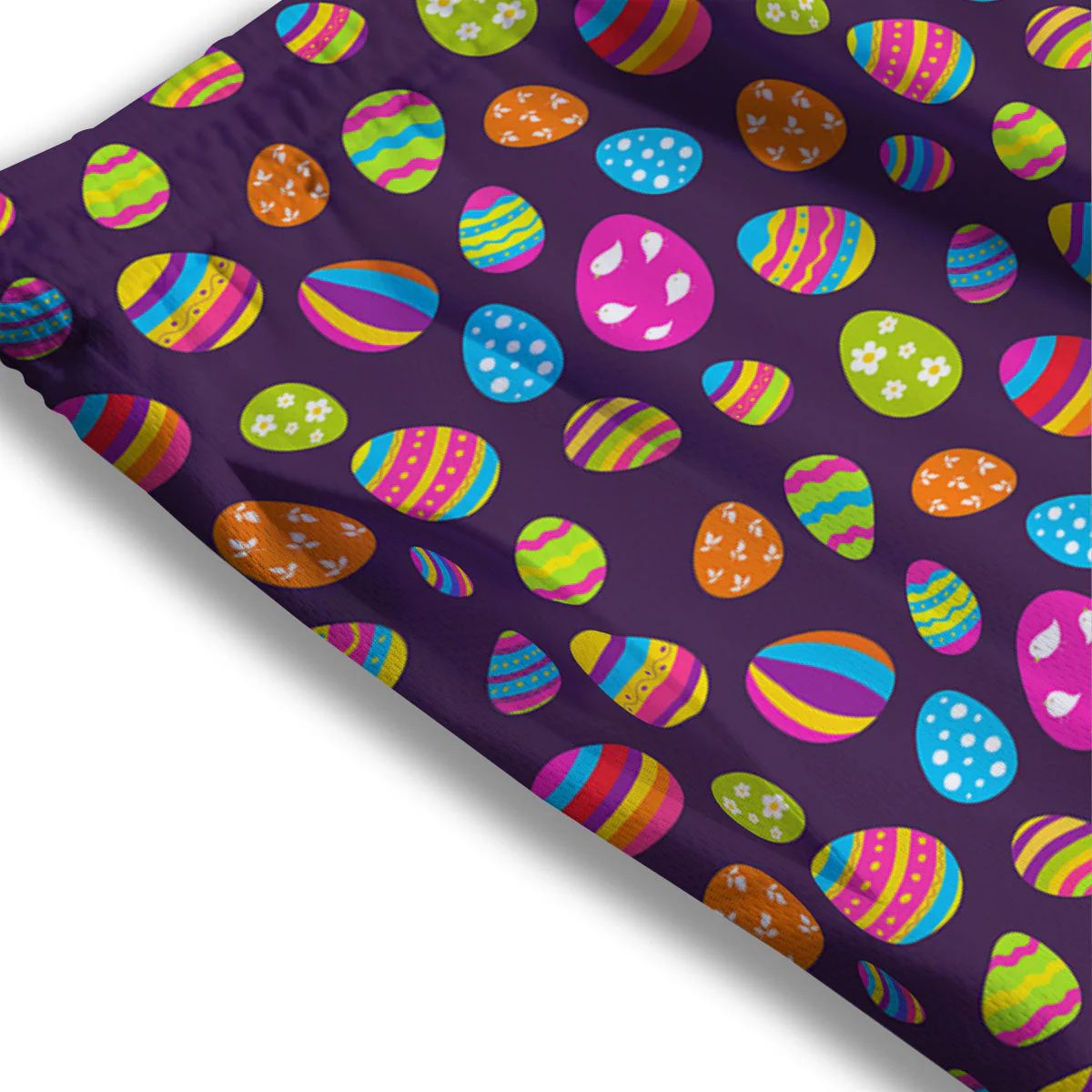 Easter Eggs Colorful Cute Print Pattern Mesh Shorts - Image 3