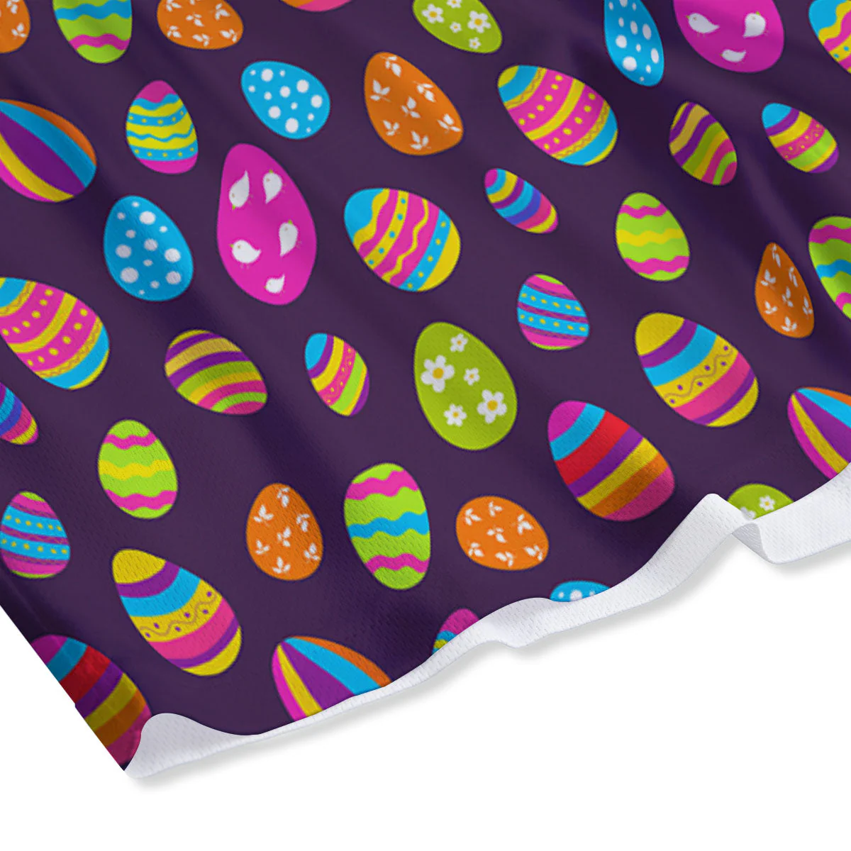 Easter Eggs Colorful Cute Print Pattern Mesh Shorts - Image 4