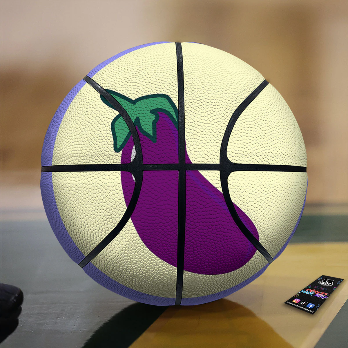 Eggplant Print Basketball