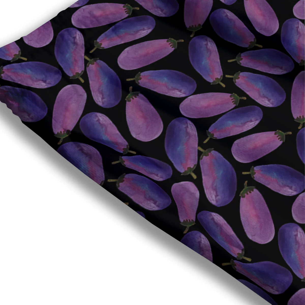 Eggplant Watercolor Print Pattern Mesh Shorts - Image 3