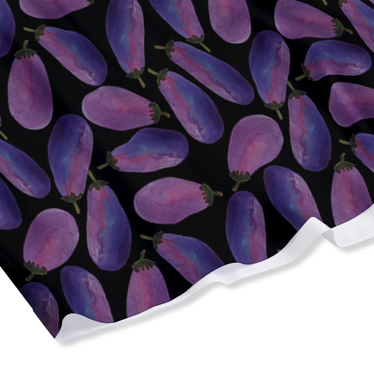 Eggplant Watercolor Print Pattern Mesh Shorts - Image 4