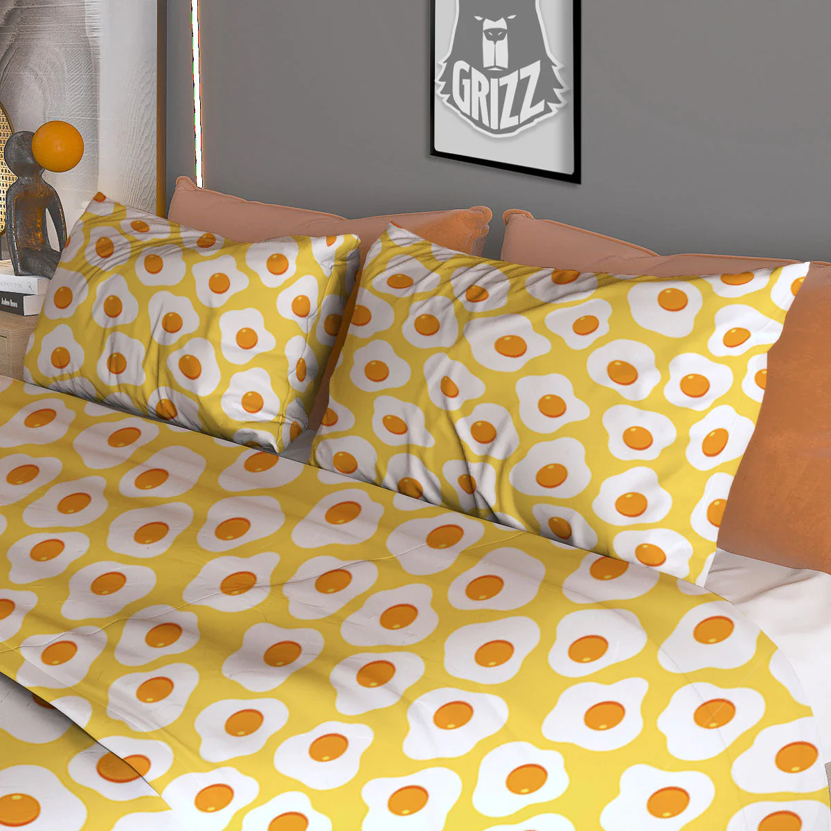 Eggs Print Pattern Duvet Cover Bedding Set - Image 3