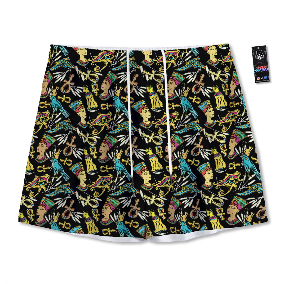 Egypt Ancient Print Pattern Mesh Shorts