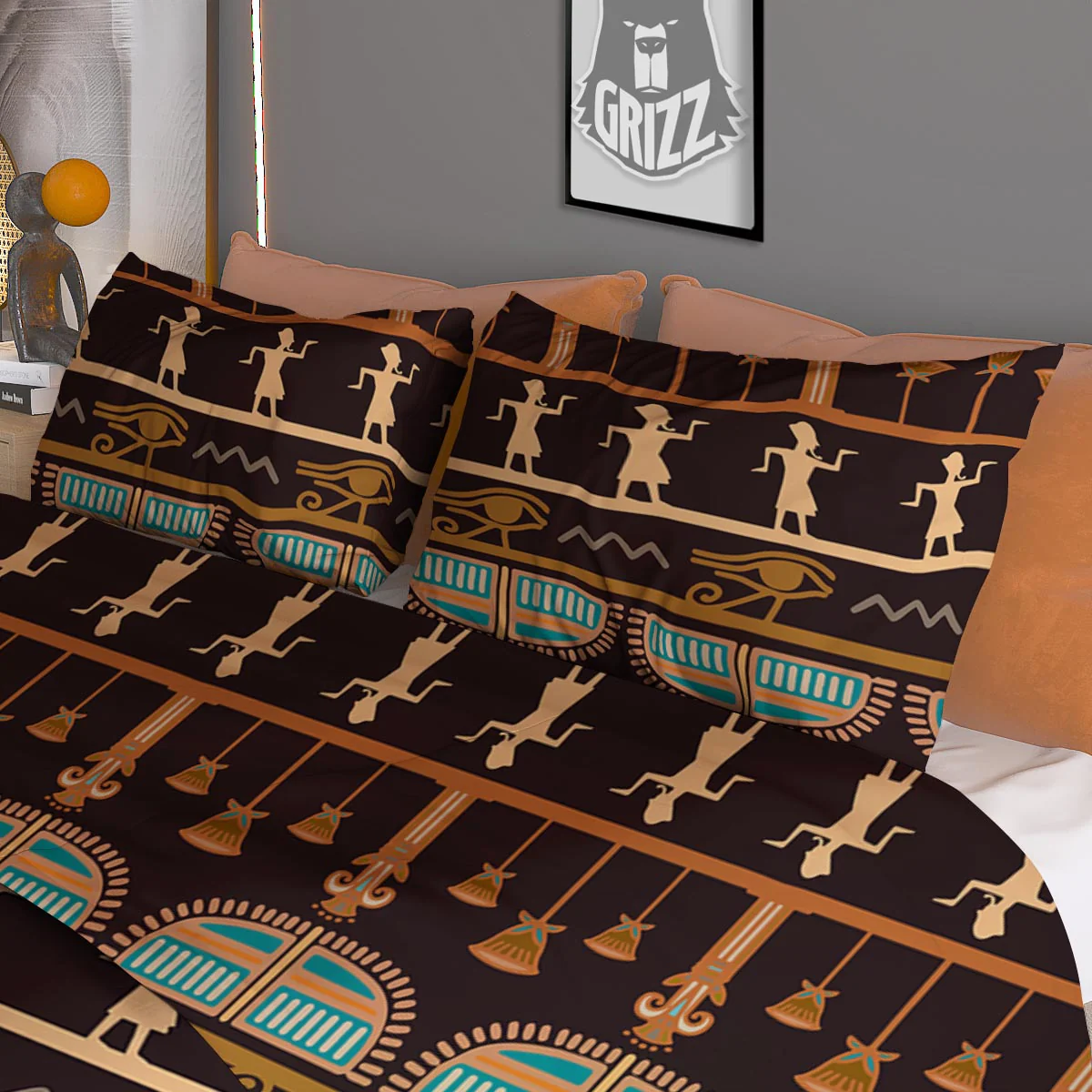Egypt Tribal Print Pattern Duvet Cover Bedding Set - Image 3