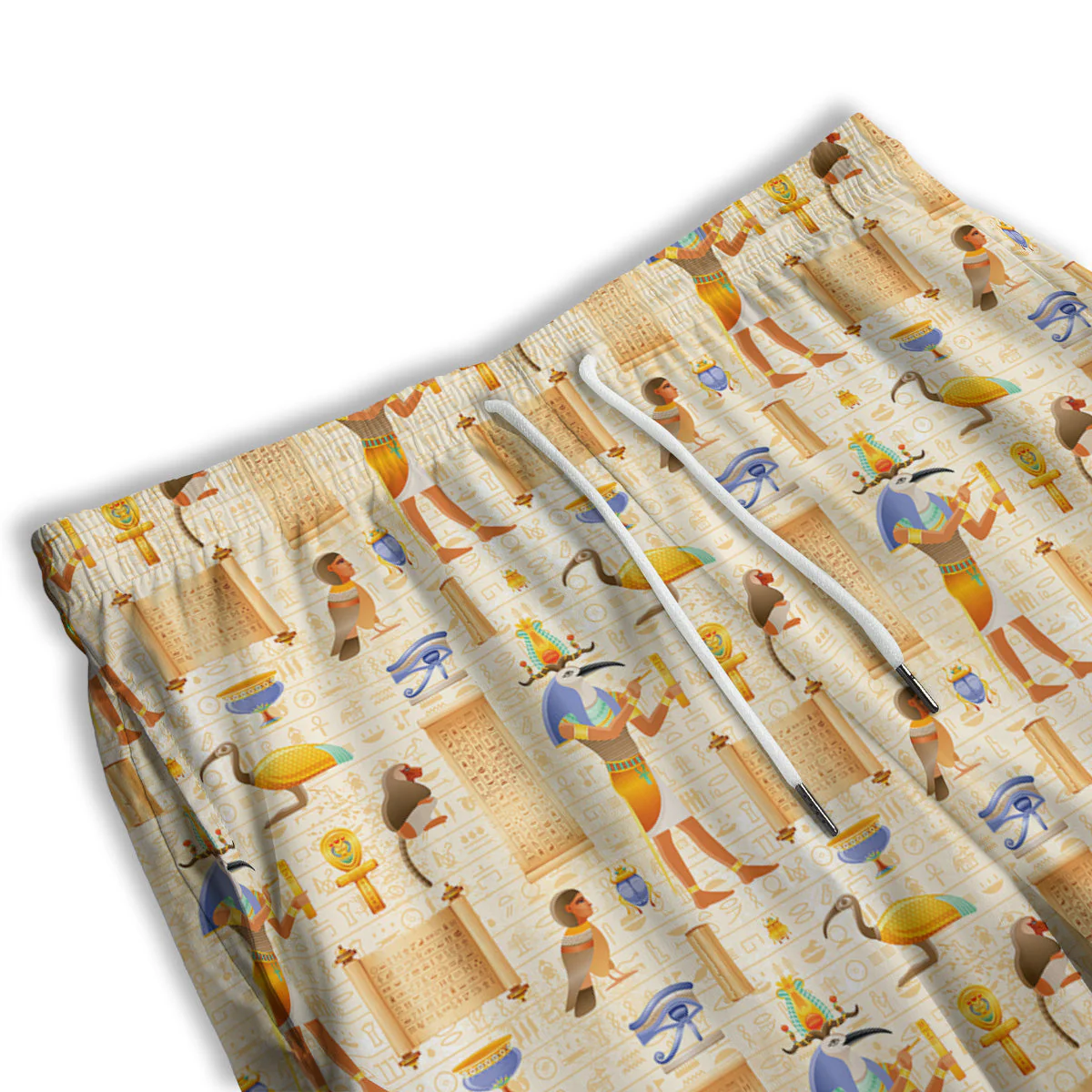Egyptian Thoth Print Pattern Men's Athletic Shorts - Image 3