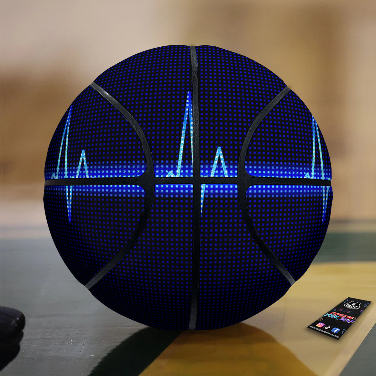 Electrocardiogram Heartbeat Print Basketball