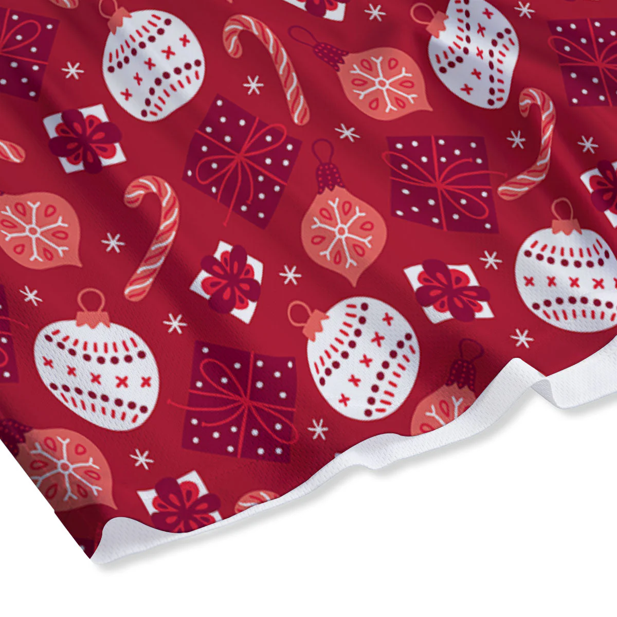 Elements Merry Christmas Print Pattern Mesh Shorts - Image 4