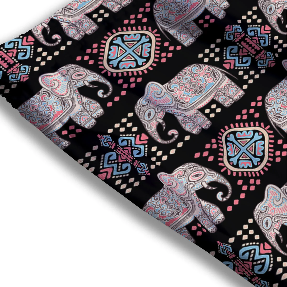 Elephant African Tribal Print Pattern Mesh Shorts - Image 3
