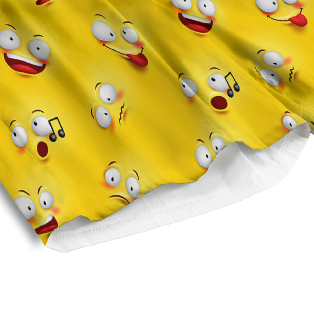 Emoji 3D Face Print Pattern Men's Athletic Shorts - Image 4