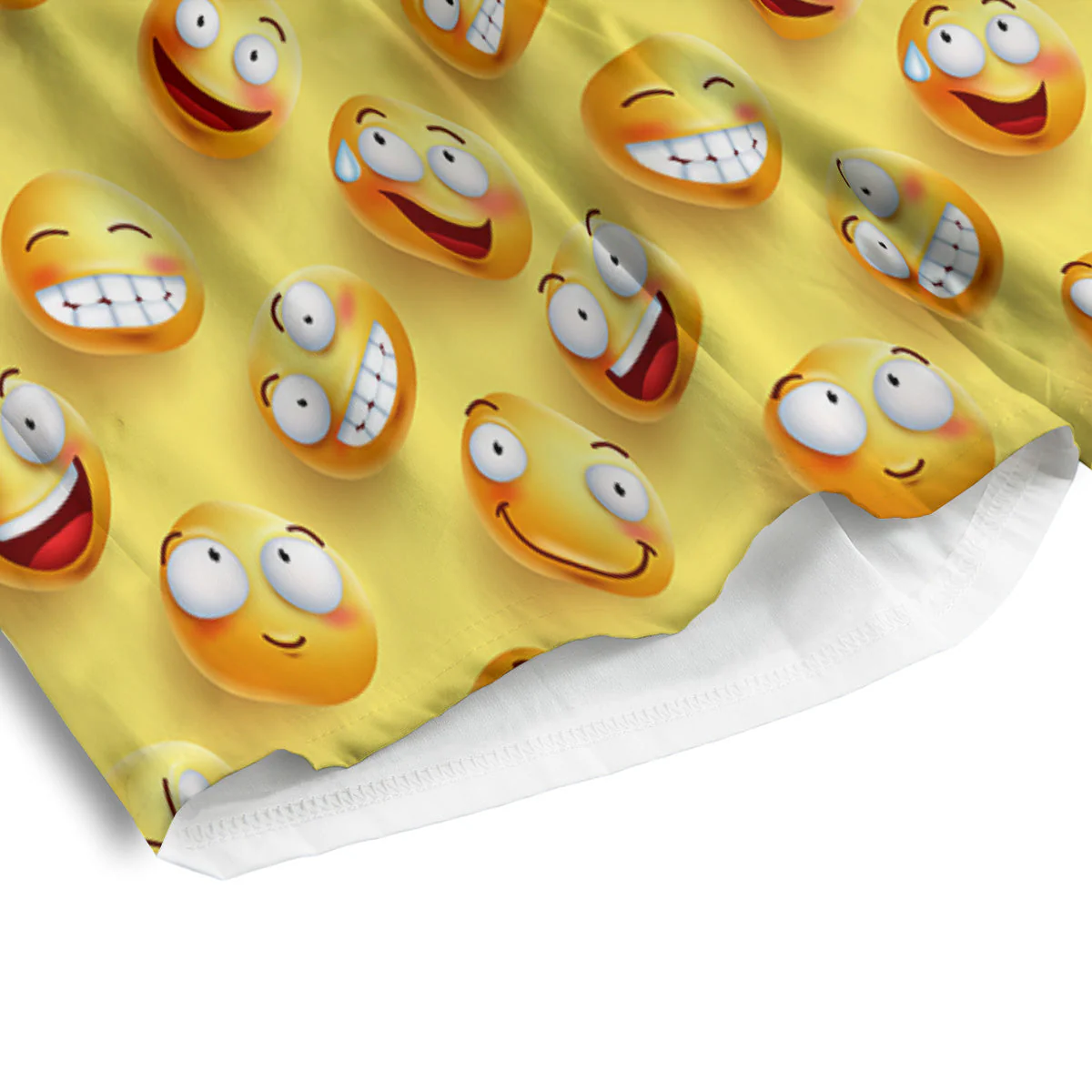 Emoji And Facial Expressions Print Pattern Men's Athletic Shorts - Image 4