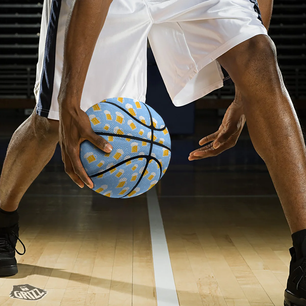 Emoji Beer Print Pattern Basketball - Image 3
