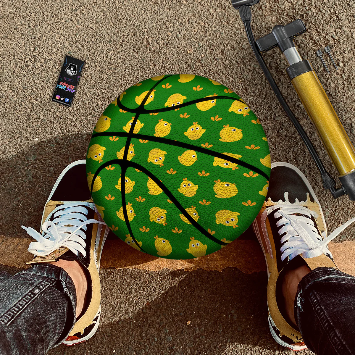 Emoji Cute Chicken Print Pattern Basketball - Image 2