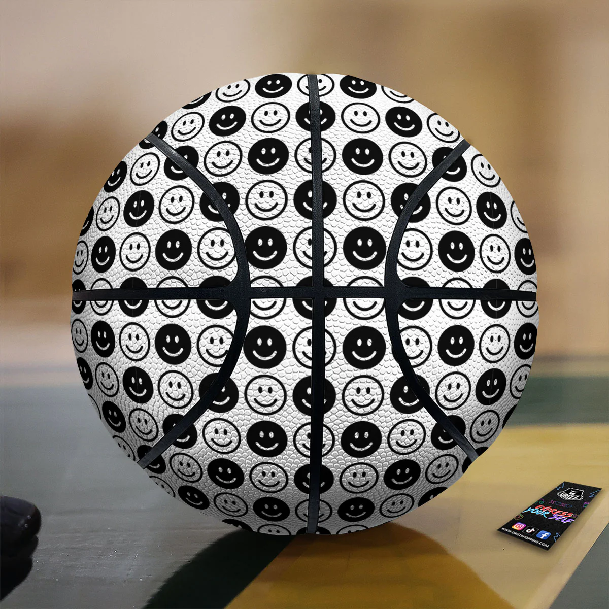 Emoji Funny Print Pattern Basketball