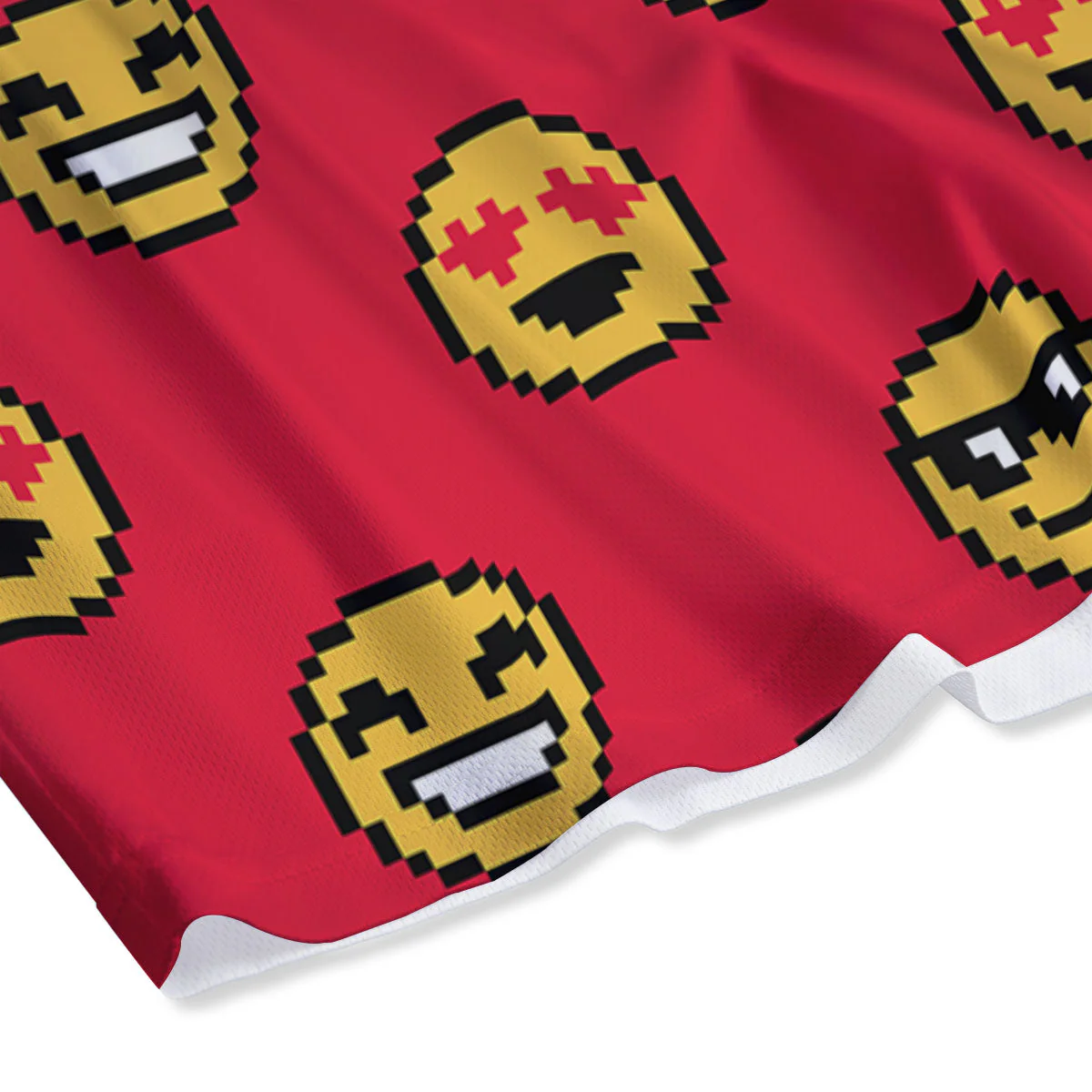 Emoji Pixel Print Pattern Mesh Shorts - Image 4