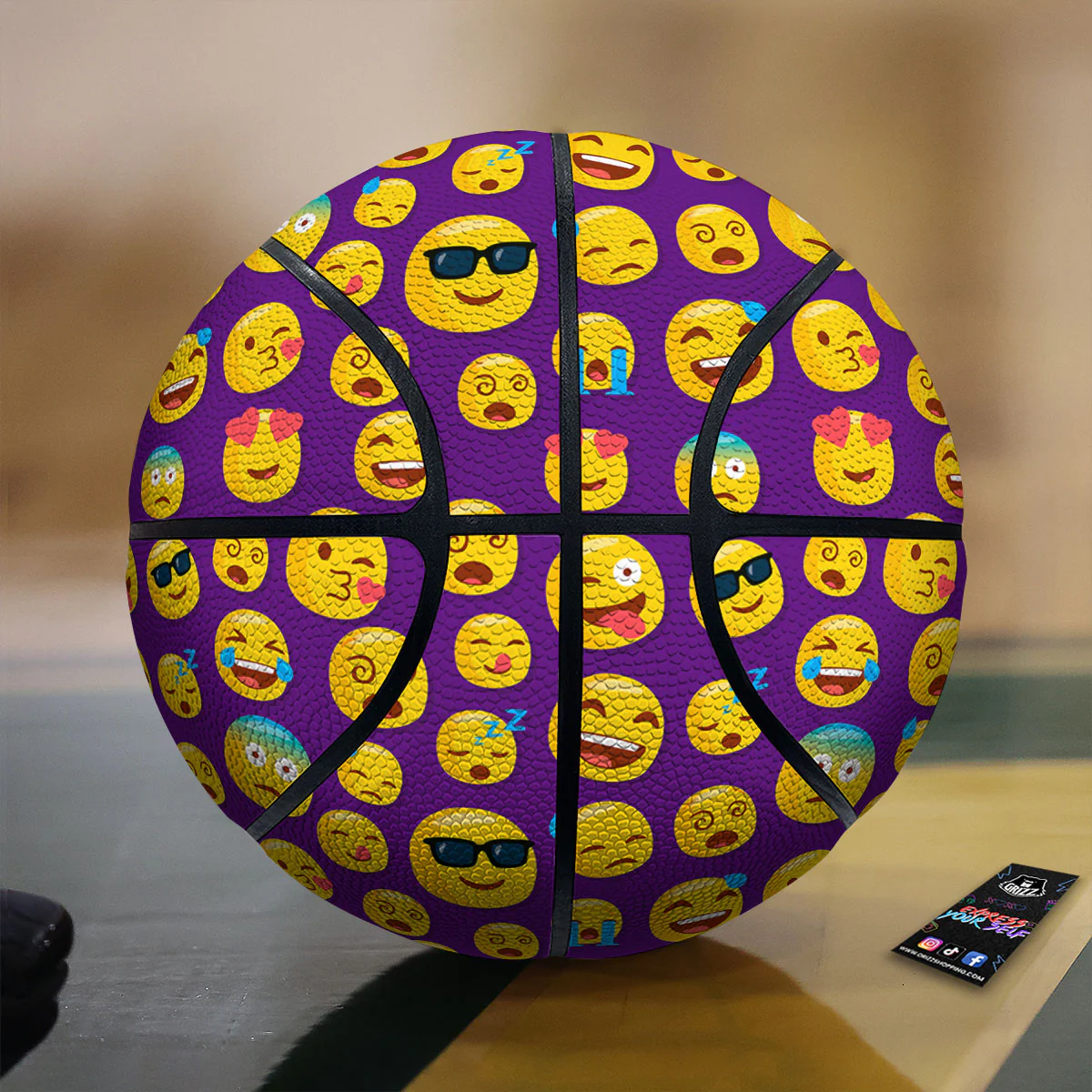 Emoji Purple Print Pattern Basketball
