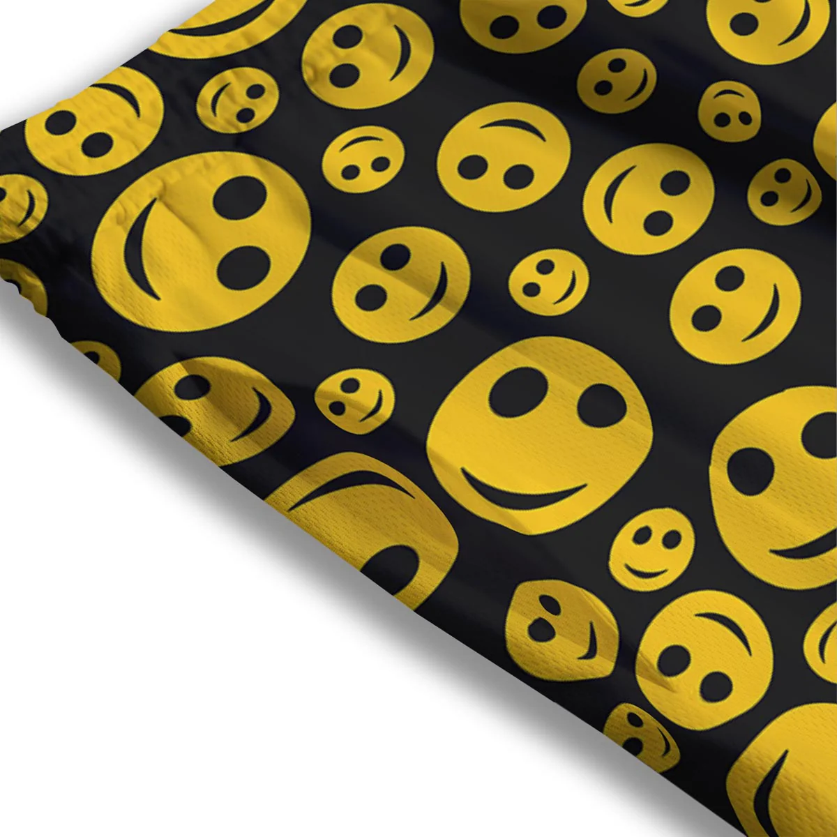 Emoji Smiley Faces Print Pattern Mesh Shorts - Image 3