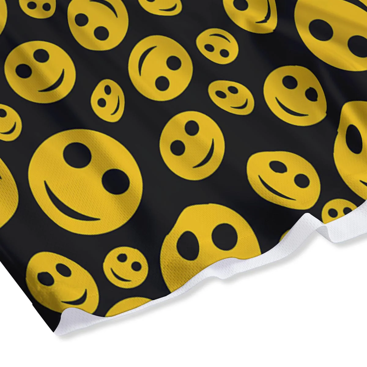 Emoji Smiley Faces Print Pattern Mesh Shorts - Image 4