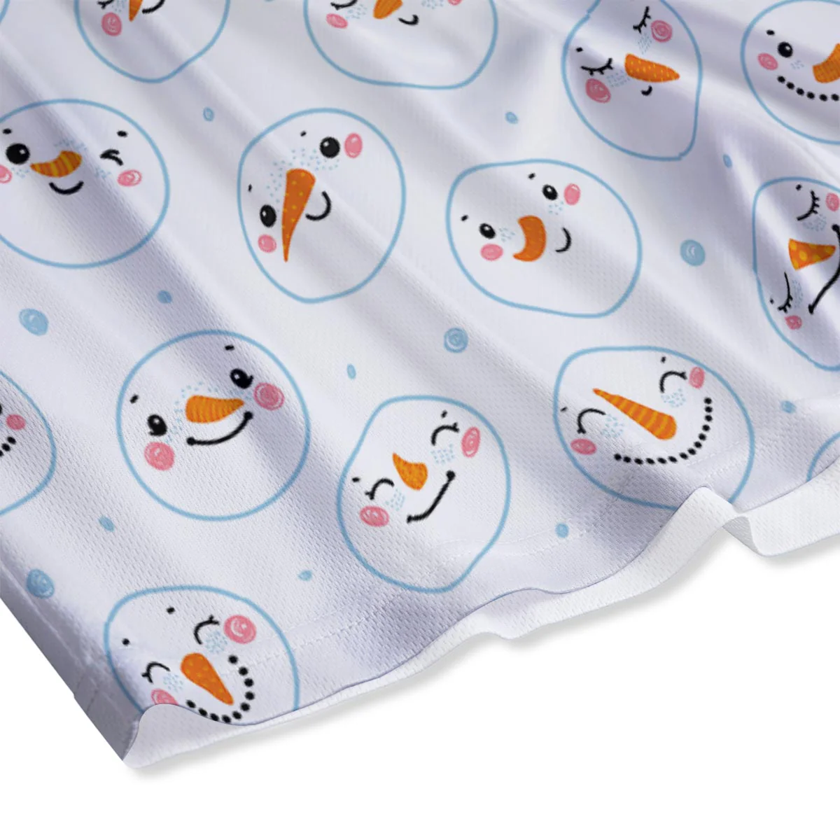 Emoji Snowman Print Pattern Mesh Shorts - Image 4