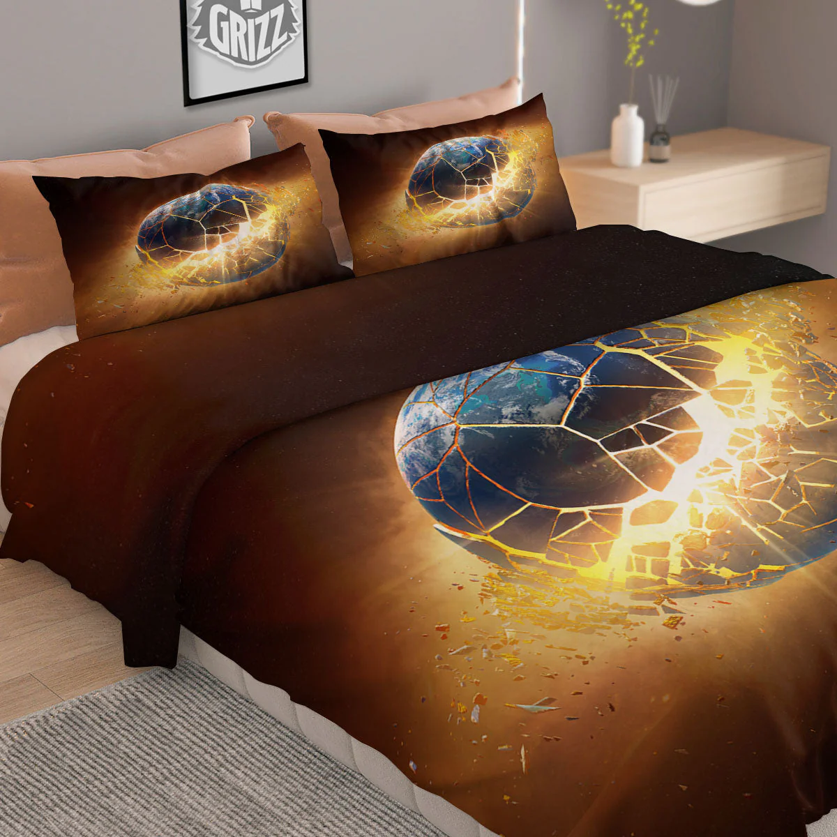 End Of The Earth Print Duvet Cover Bedding Set - Image 2