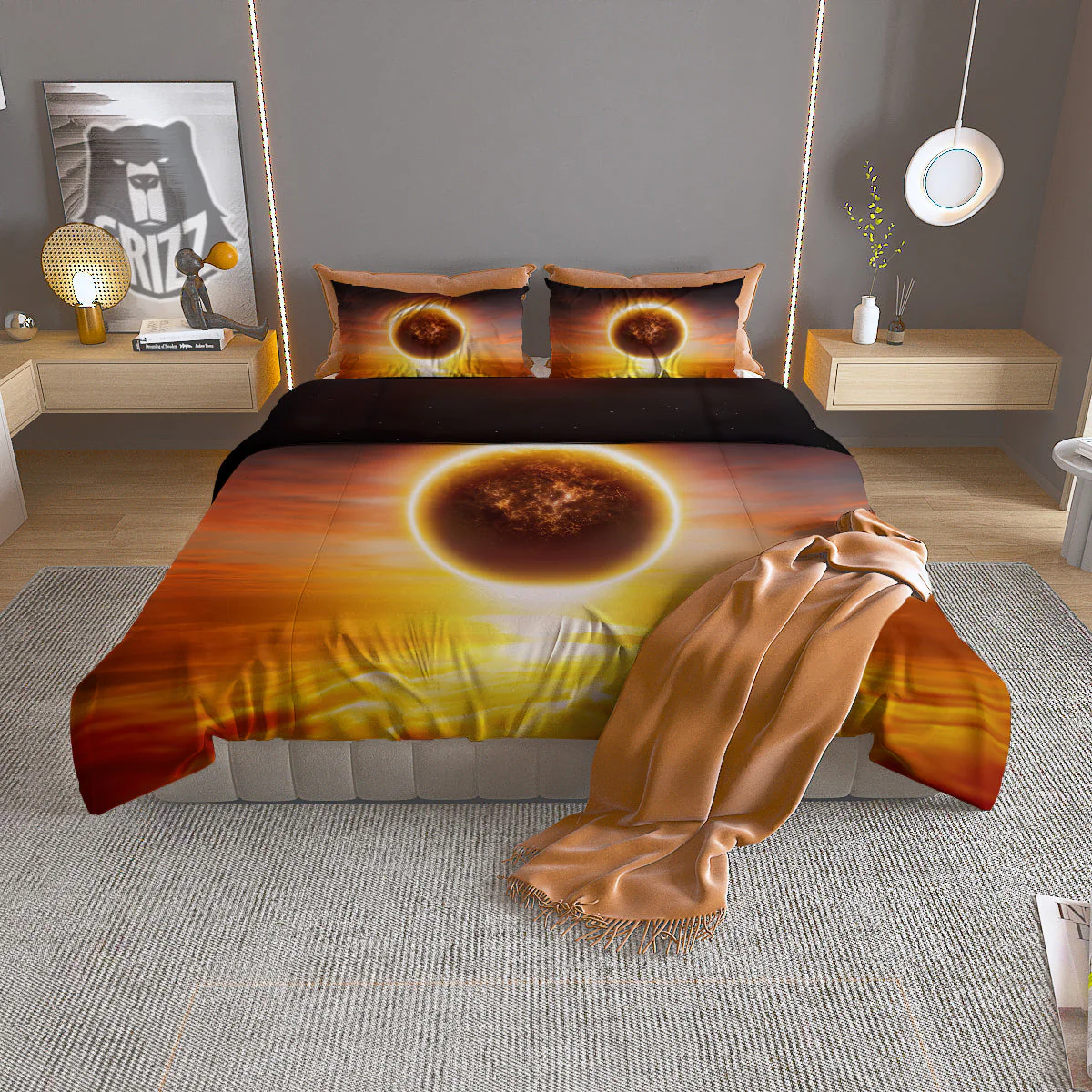 End Of The Planet Apocalyptic Print Duvet Cover Bedding Set