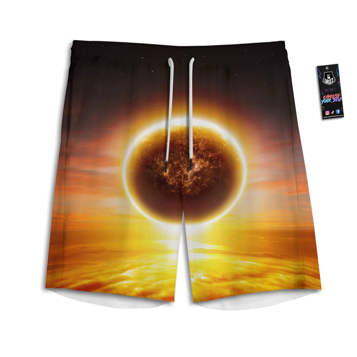 End Of The Planet Apocalyptic Print Men's Athletic Shorts