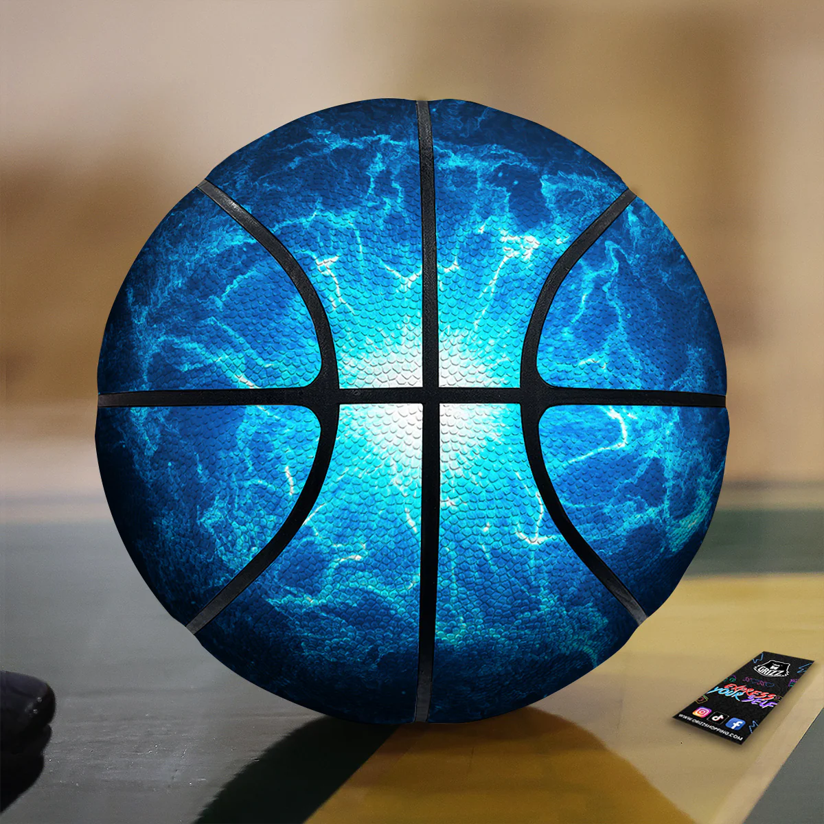 Energy Blue Plasma Print Basketball