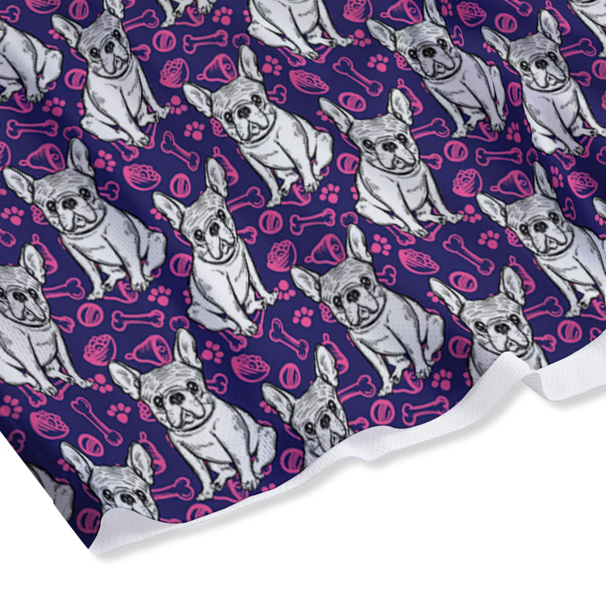 English Bulldog Cute Print Pattern Mesh Shorts - Image 4