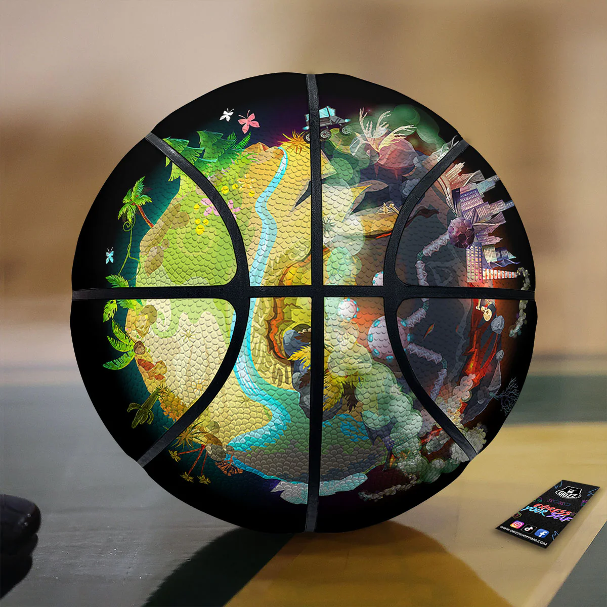 Environmental Destruction Print Basketball