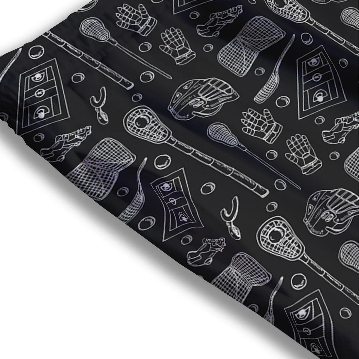 Equipment Lacrosse Print Pattern Mesh Shorts - Image 3