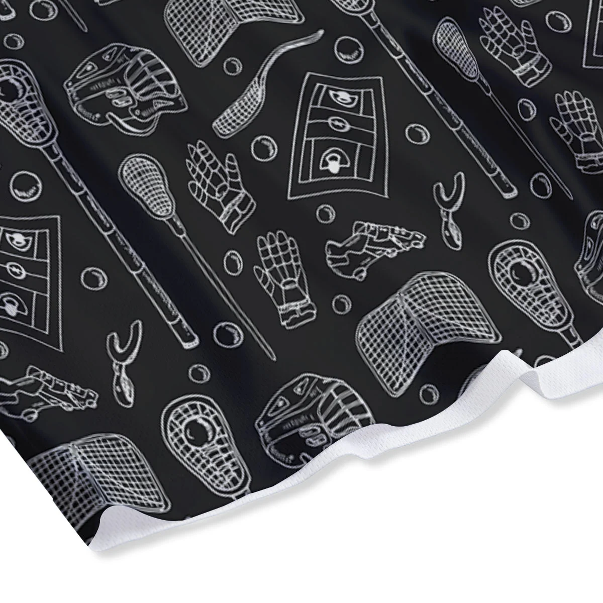 Equipment Lacrosse Print Pattern Mesh Shorts - Image 4