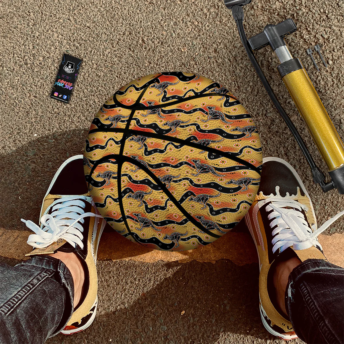 Ethnic Australian Print Pattern Basketball - Image 2