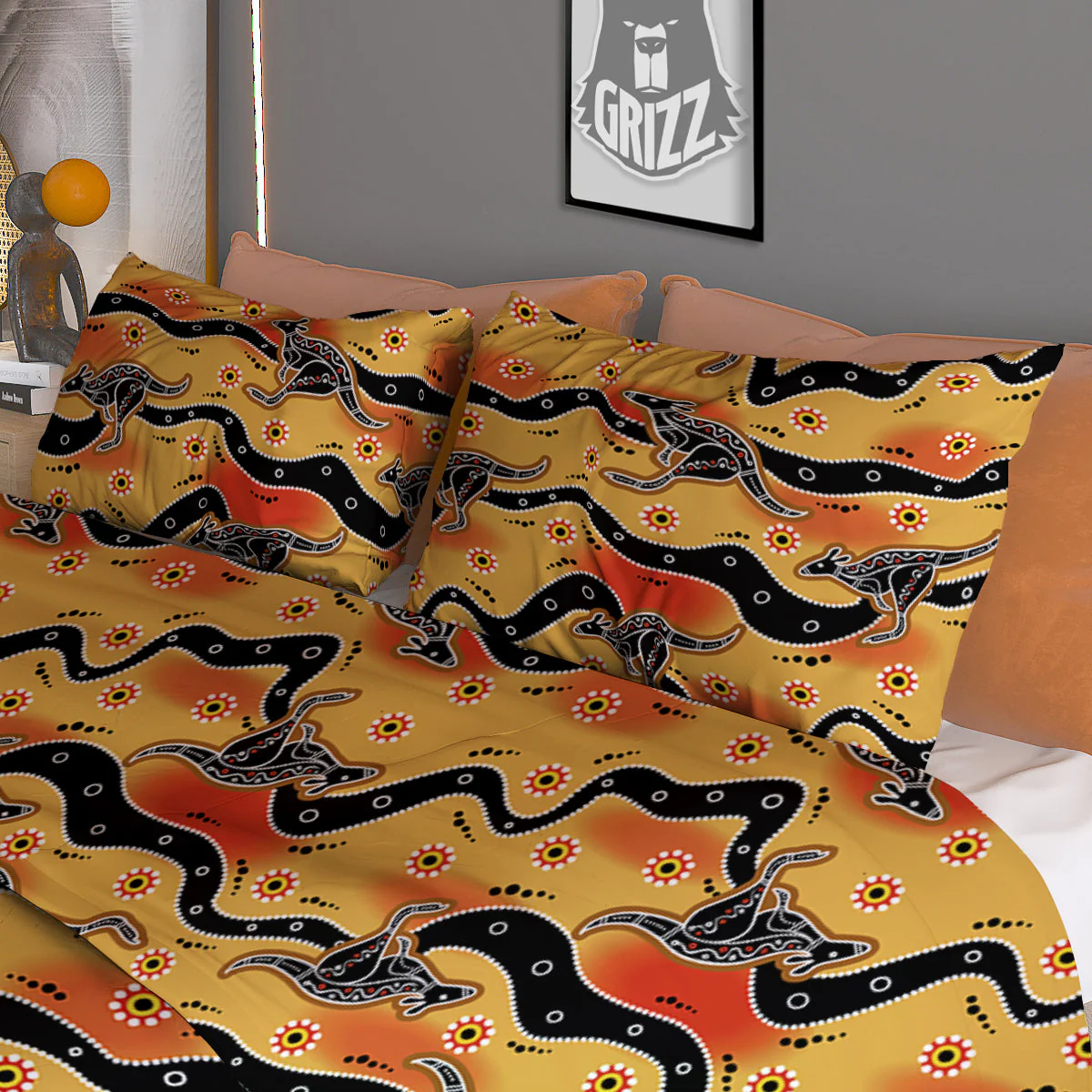 Ethnic Australian Print Pattern Duvet Cover Bedding Set - Image 3