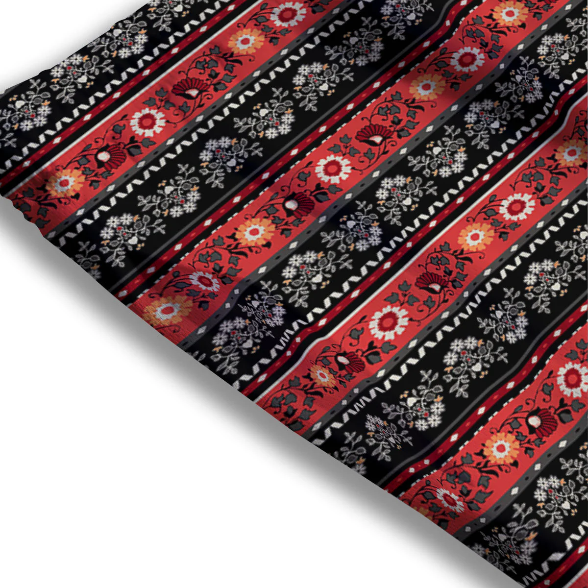 Ethnic Floral Print Pattern Mesh Shorts - Image 3