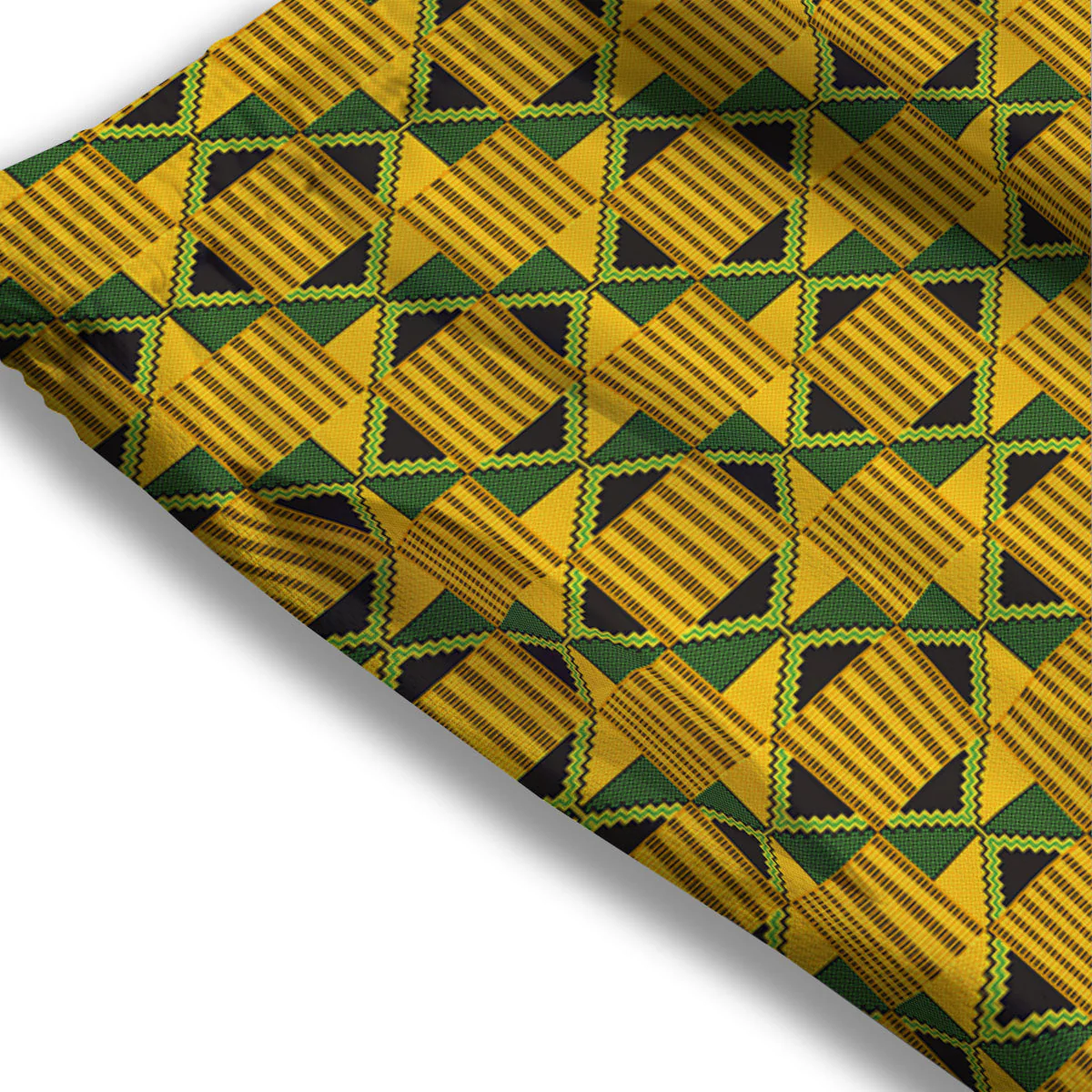 Ethnic Kente Print Pattern Mesh Shorts - Image 3