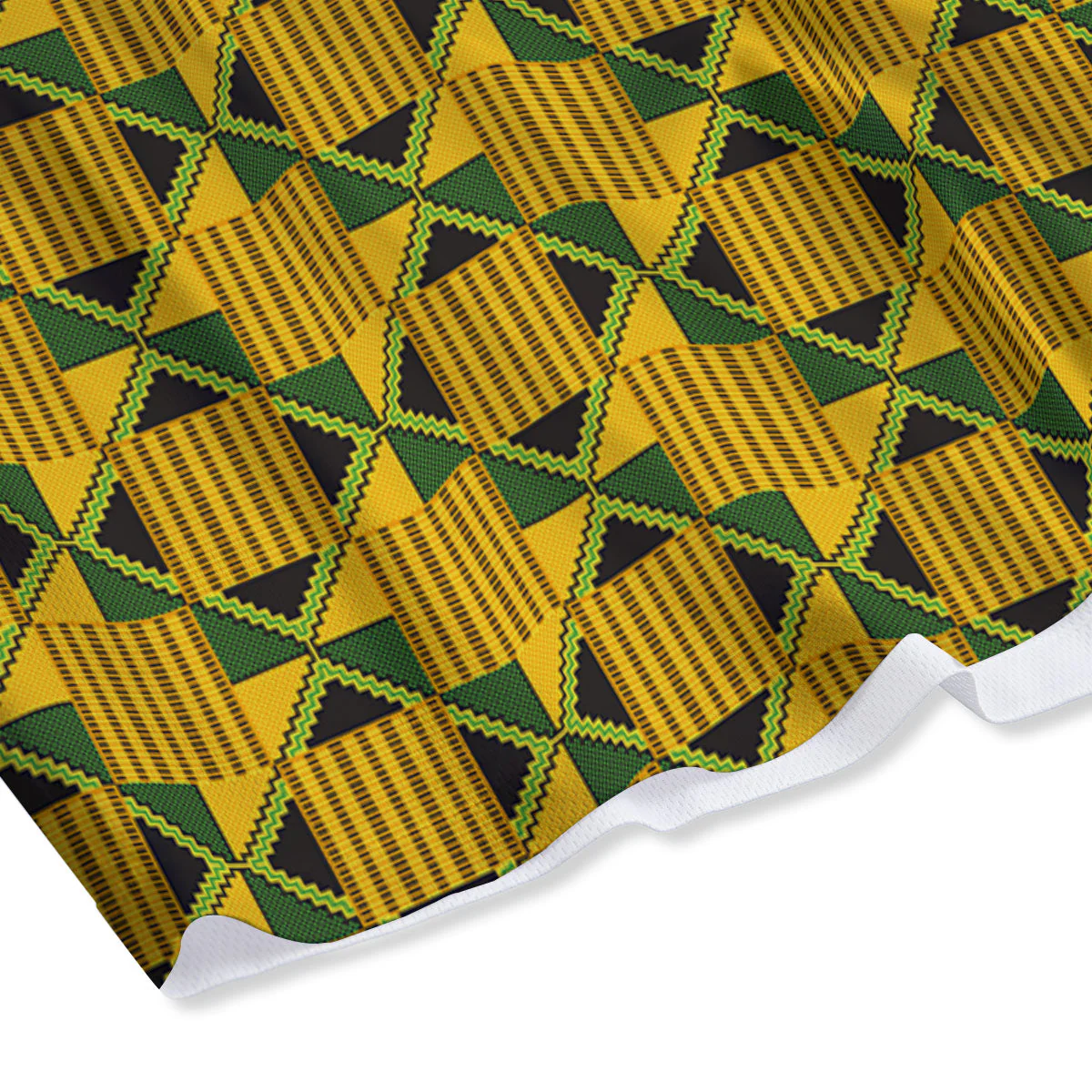 Ethnic Kente Print Pattern Mesh Shorts - Image 4