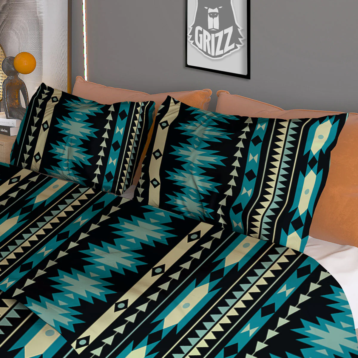 Ethnic Native Print Pattern Duvet Cover Bedding Set - Image 3