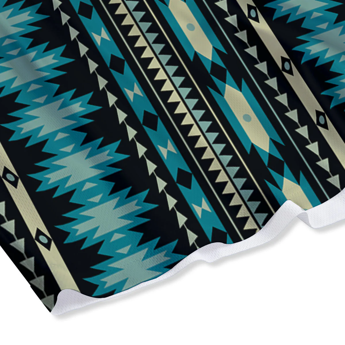 Ethnic Native Print Pattern Mesh Shorts - Image 4